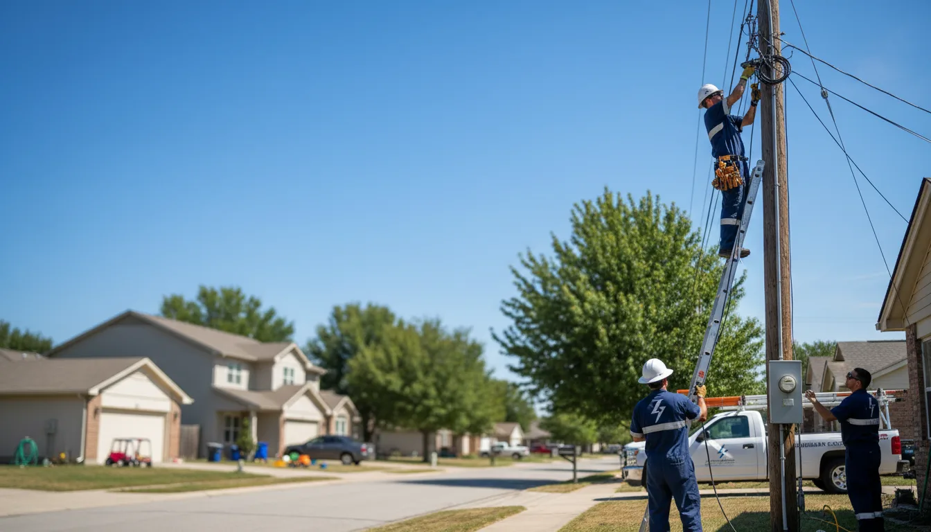 Residential electrician providing installation services in Poolville, TX